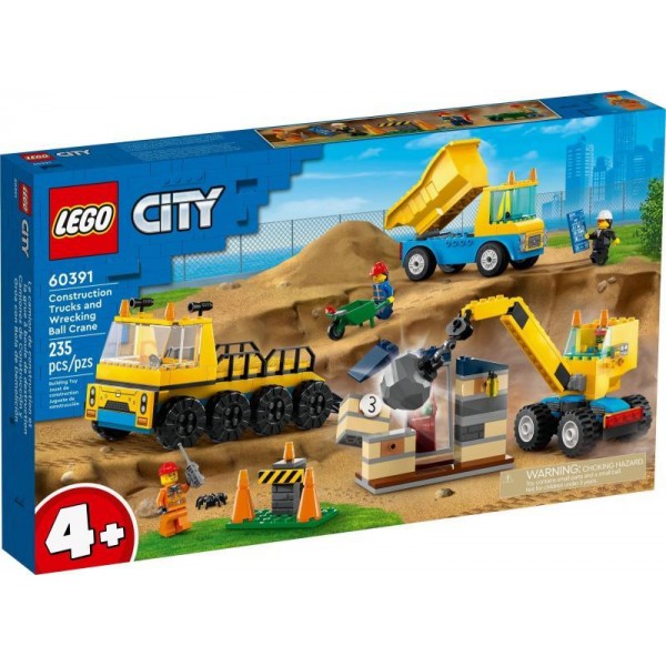 LEGO City - Construction Trucks and Wrecking Ball Crane (60391) 