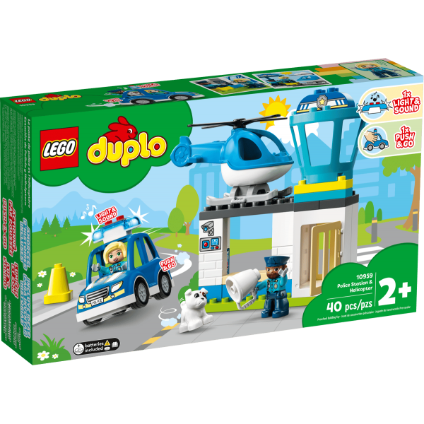 LEGO DUPLO - Secție de poliție cu elicopter și mașină (10959)