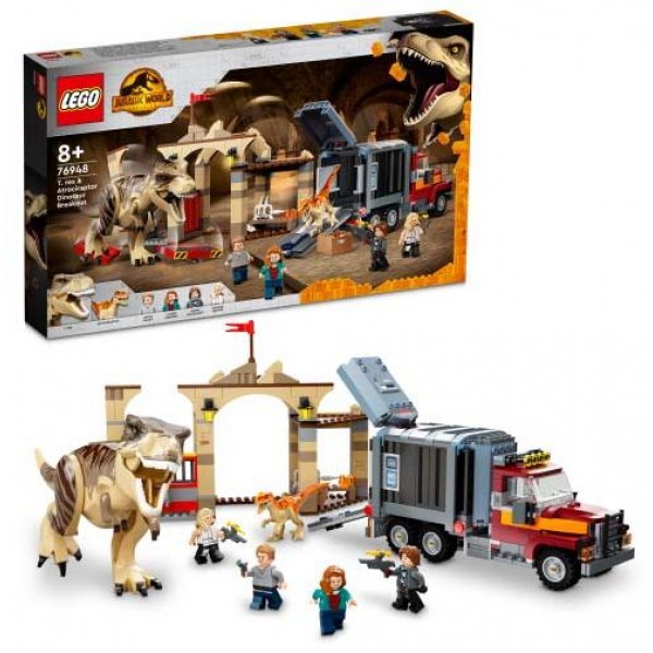 LEGO Jurassic World Dominion - T.rex & Atrociraptor Dinosaur Breakout (76948)